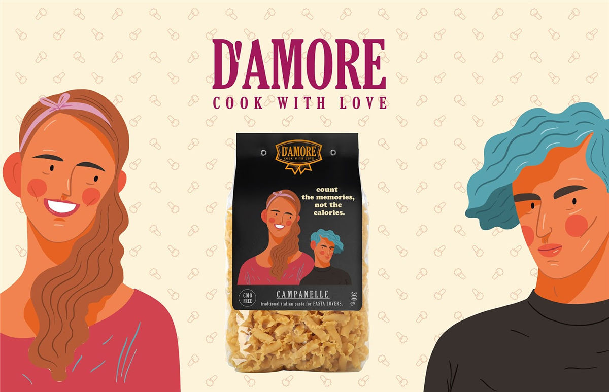 面條包裝創(chuàng)意圖片插畫營造氛圍(圖2)