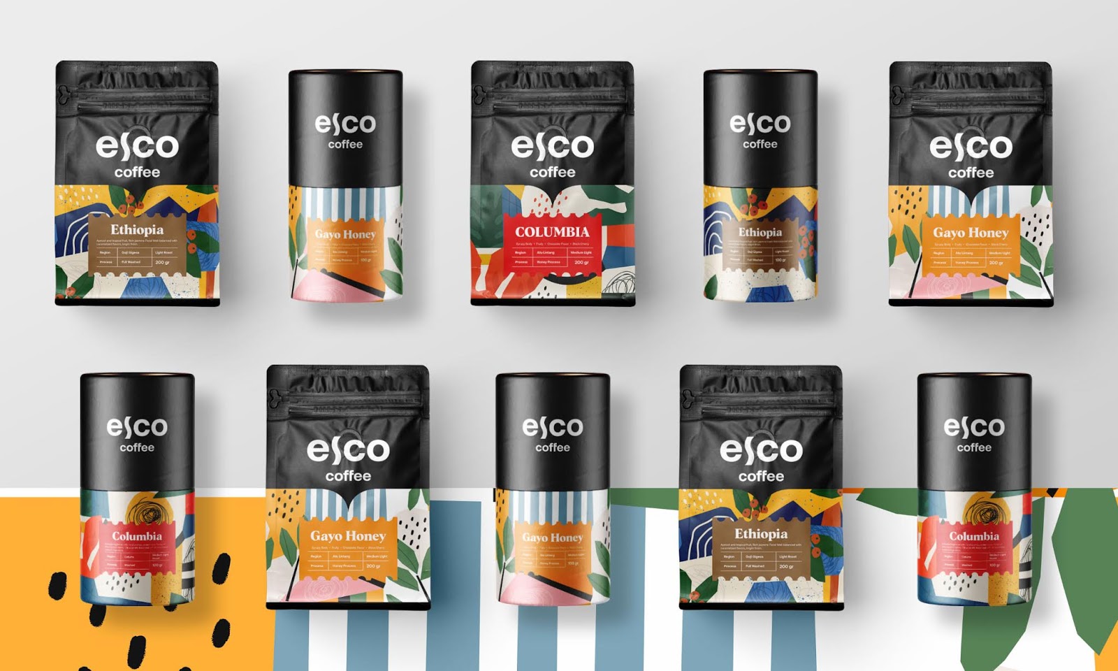 咖啡飲料包裝設(shè)計(jì)色彩豐富好識(shí)別(圖2)