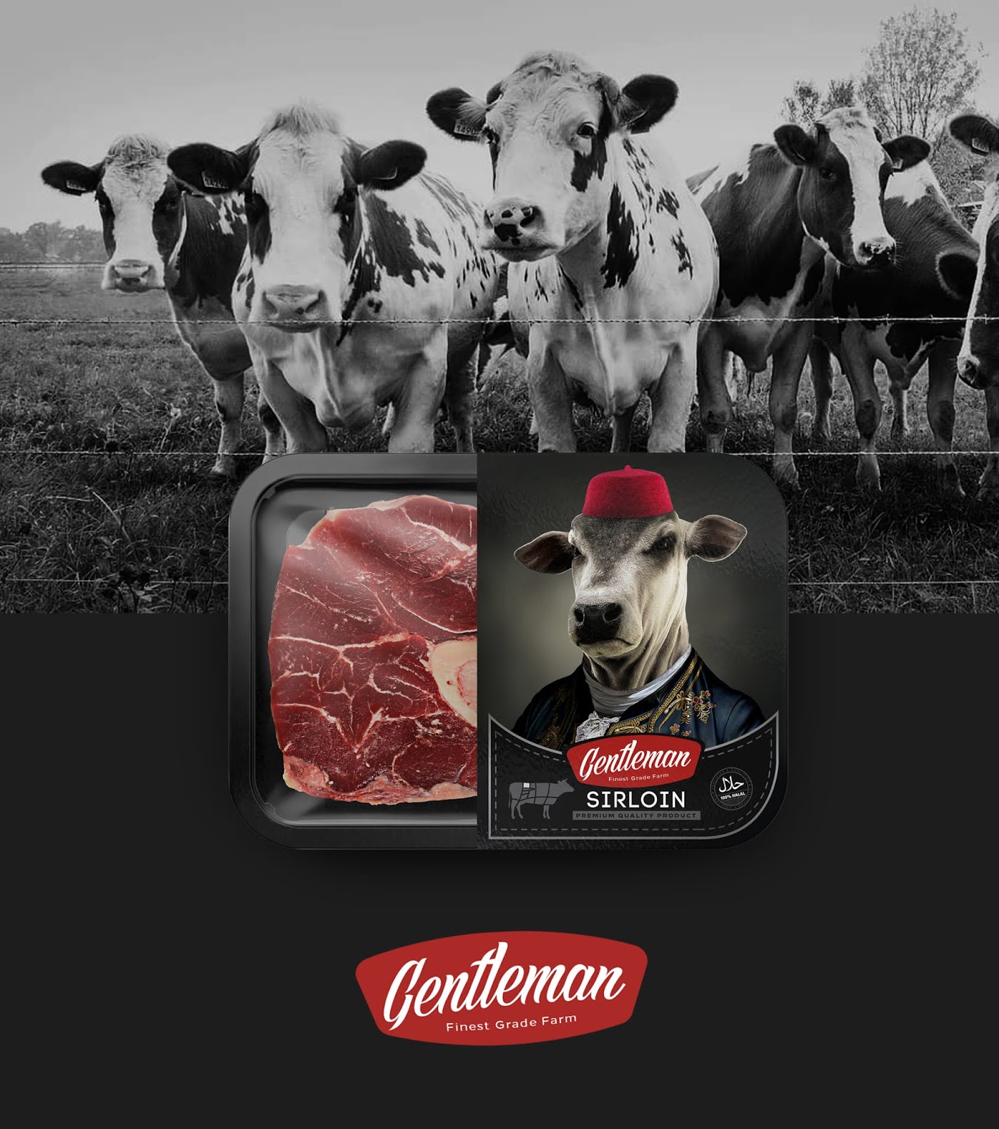 冷鮮冰鮮牛肉羊肉雞肉包裝設(shè)計(jì)(圖1)