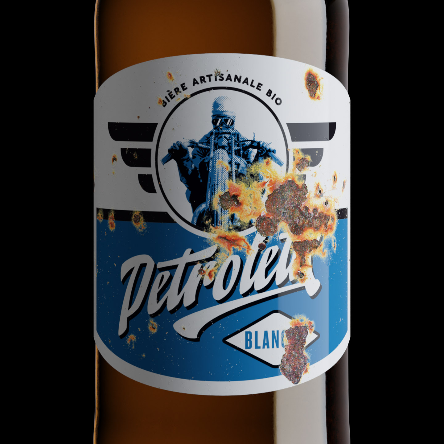 這款啤酒的標(biāo)簽設(shè)計(jì)故意弄得比較舊(圖3)