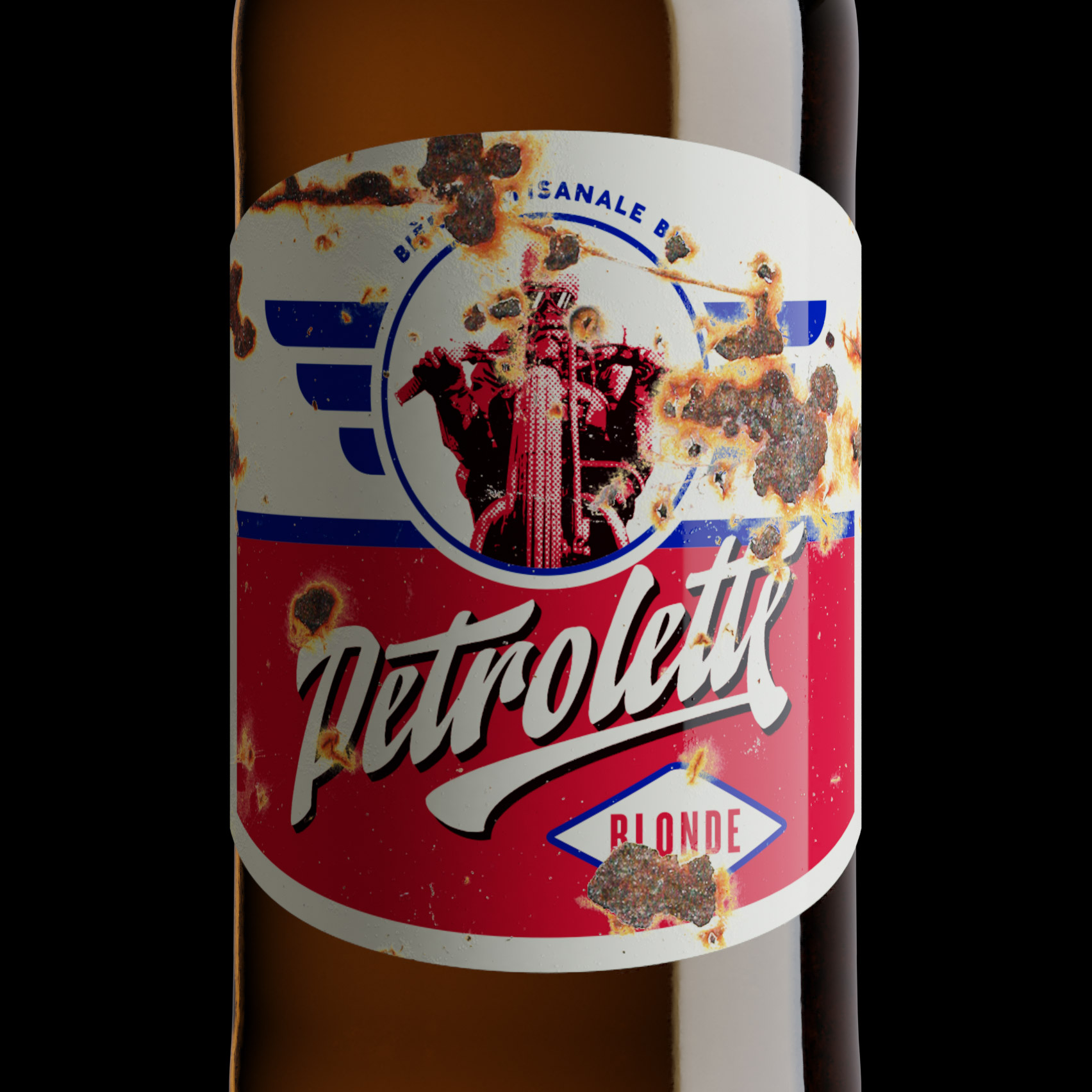 這款啤酒的標(biāo)簽設(shè)計(jì)故意弄得比較舊(圖4)