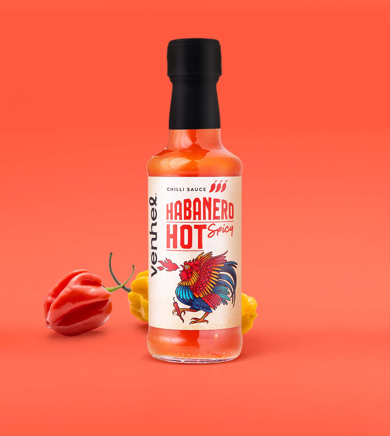 這款辣椒醬用噴火的公雞做為核心視覺(jué)(圖10)