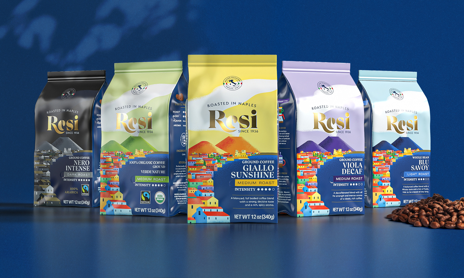 具有奢華感的RESI咖啡包裝設(shè)計(圖1) 具有奢華感的RESI咖啡包裝設(shè)計(圖1)