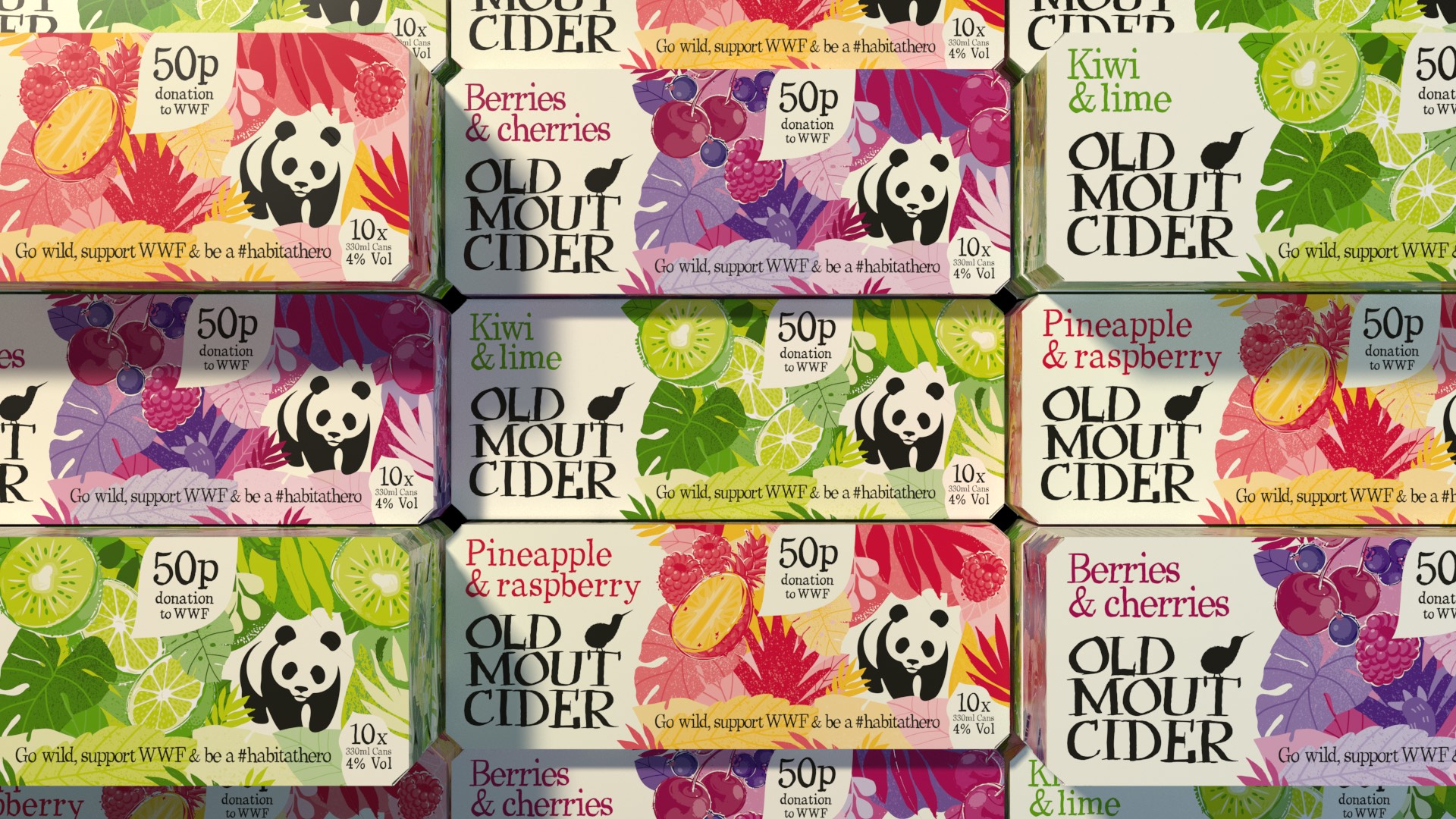 OldMou蘋(píng)果酒的限量版包裝這樣設(shè)計(jì)在貨架上脫穎而出(圖1)