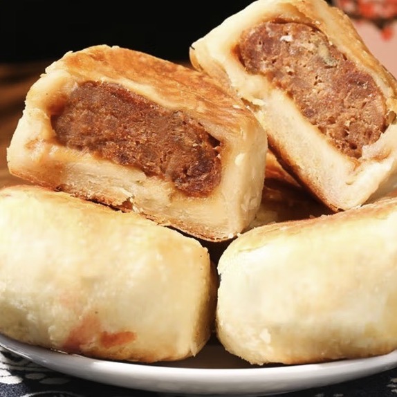 光明邨 鮮肉蘇式月餅 5個包裝禮盒產(chǎn)品包裝創(chuàng)意設計欣賞(圖5)