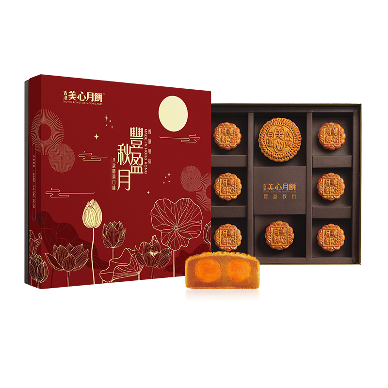 Maxims 美心 豐盈秋月港式月餅 675g 禮盒裝包裝禮盒產(chǎn)品包裝創(chuàng)意設(shè)計(jì)欣賞(圖1)