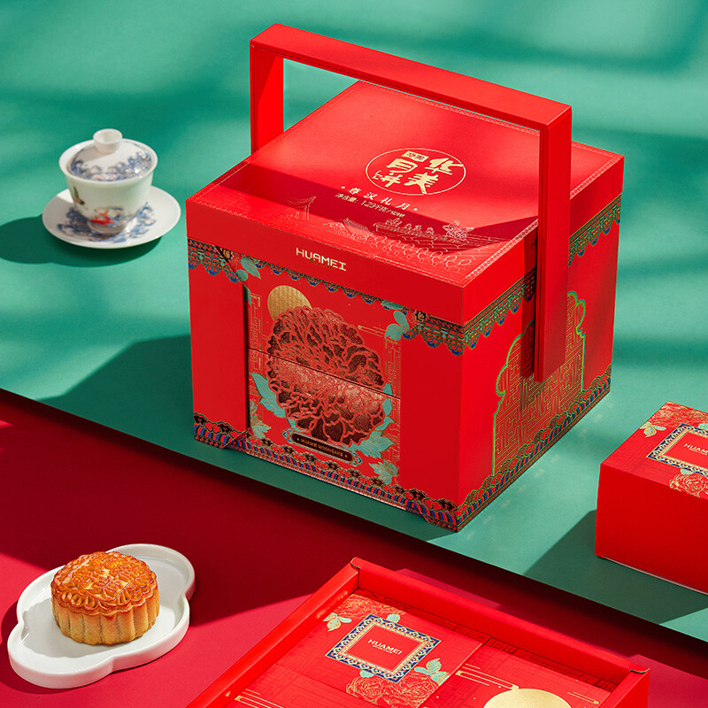 Huamei 華美 尊漢禮月 廣式月餅 15餅5味 1.23kg 禮盒裝包裝禮盒產(chǎn)品包裝創(chuàng)意設(shè)計(jì)欣賞(圖5)