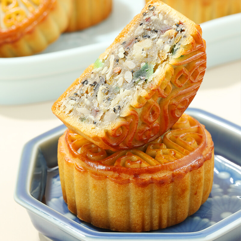 weiziyuan 味滋源 月上好運(yùn) 廣式月餅禮盒  8餅8味 520g包裝禮盒產(chǎn)品包裝創(chuàng)意設(shè)計欣賞(圖4)