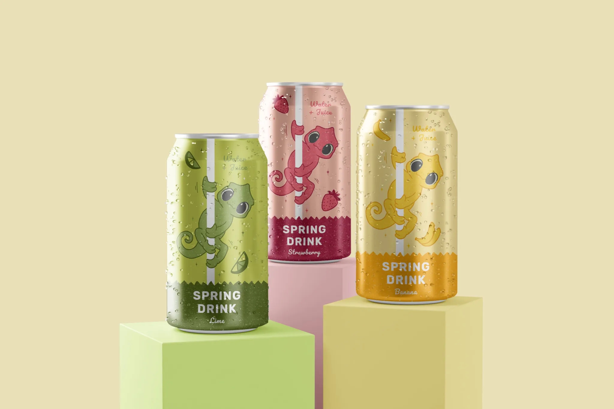 春季飲料氣泡果汁包裝設(shè)計(jì)欣賞(圖1)