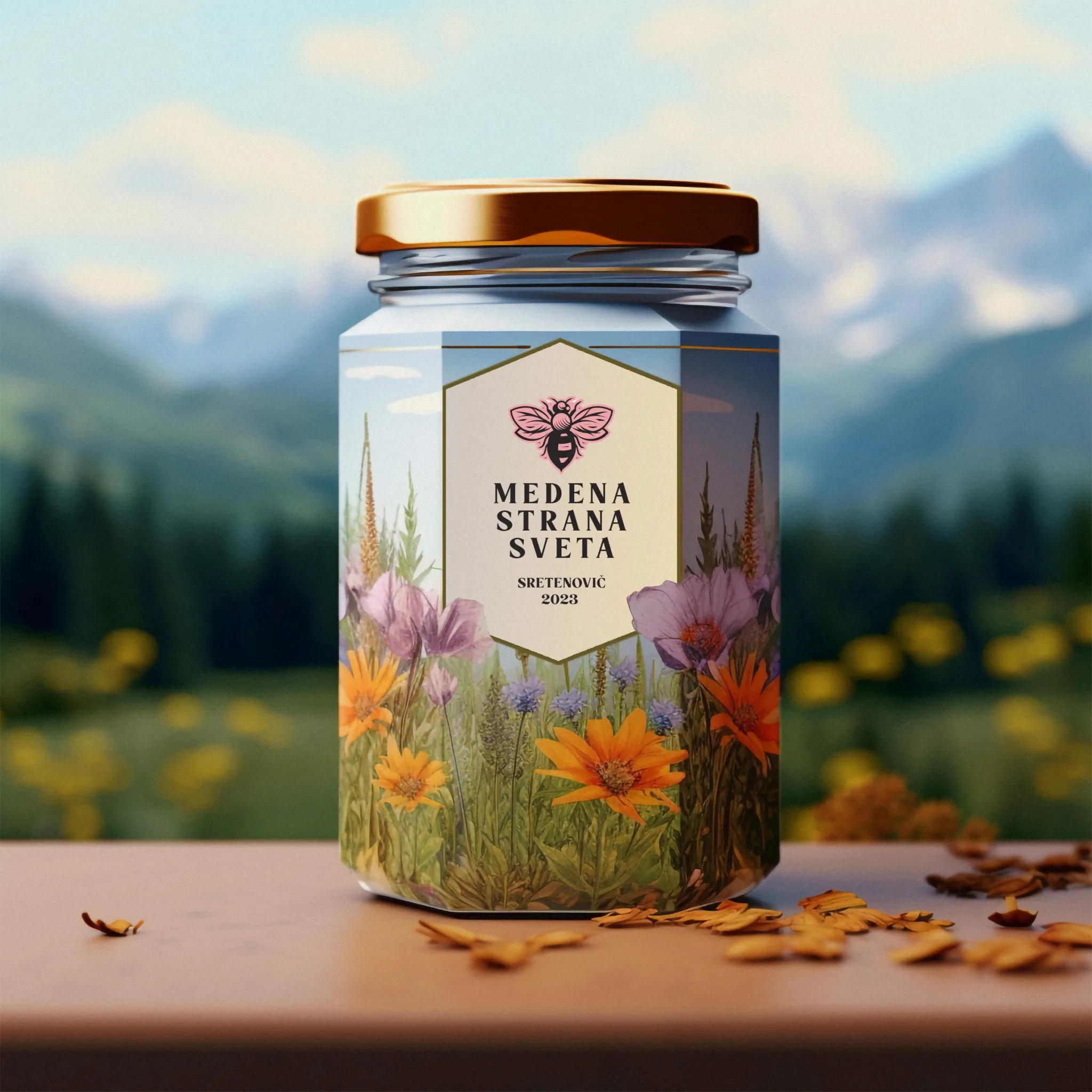 簡潔優(yōu)雅的蜂蜜包裝瓶設(shè)計欣賞(圖1)