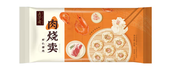 蝦仁豬肉燒麥包裝袋設(shè)計(jì)欣賞(圖1)