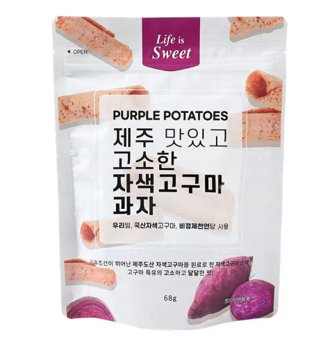 休閑零食紫薯脆卷包裝如何設計(圖1) 休閑零食紫薯脆卷包裝如何設計(圖1)