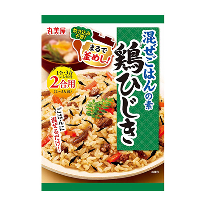 包裝設計公司推薦混合米飯的素雞羊棲菜丸美屋食品工業(yè)包裝設計欣賞(圖1)