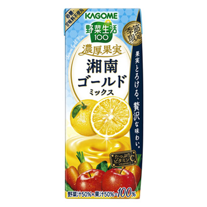 蔬菜生活濃厚果實(shí)湘南黃金混合可果美果實(shí)清涼飲料包裝設(shè)計(jì)(圖1)