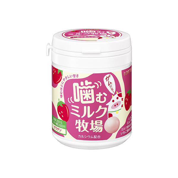 包裝設(shè)計(jì)欣賞嚼牛奶牧場(chǎng)＜草莓牛奶＞ (樂(lè)天) (圖1)